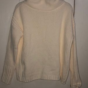 White turtleneck sweater